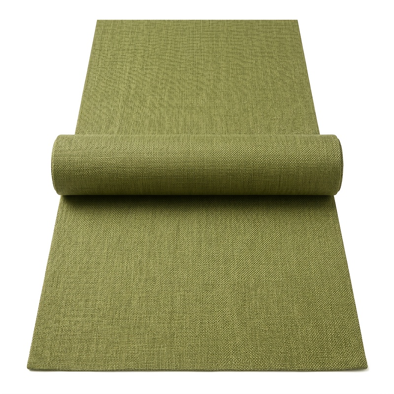 TEMU 1 Olive Green Linen Self-adhesive Repair Patch. The Linen Texture Is Clear And Natural, With A Thickness That Facilitates Professional Cutting .