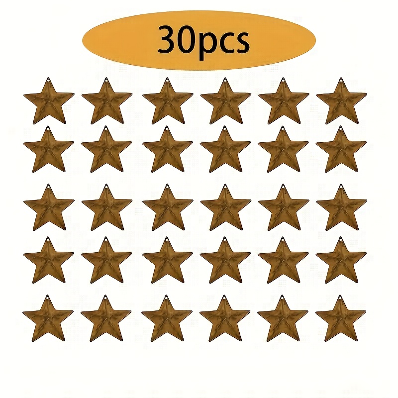 Image of 30pcs Of Rust-colored Iron Sheet Miniature Barn With 3.9cm/1.53inch Hole, Suitable For Yard, Lawn And Garden Outdoor Decoration Wall Decoration