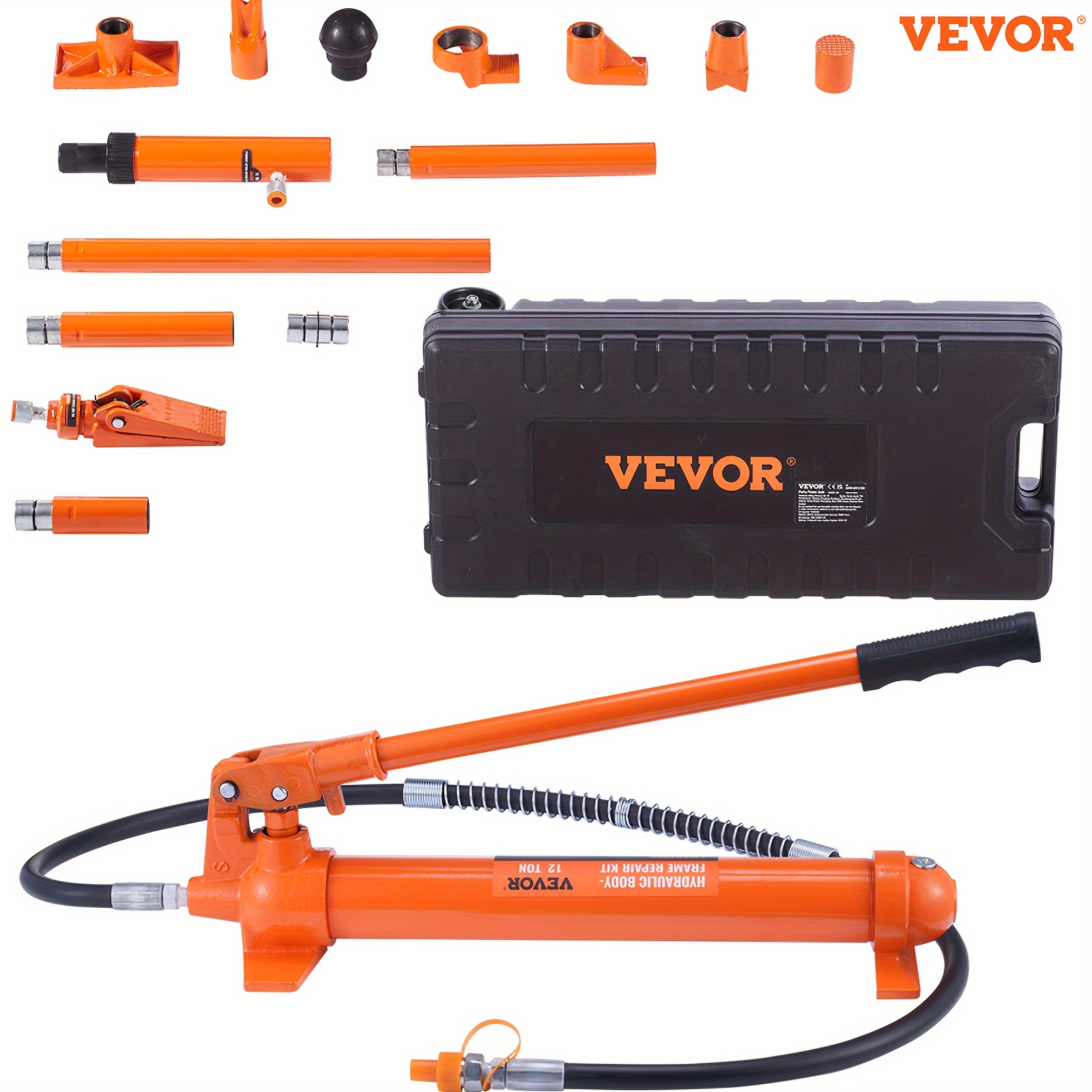 

Vevor 12 Ton , Hydraulic Ram 4.6 Ft/1.4 , Hydraulic For Automotive, , , (26455 Lbs)