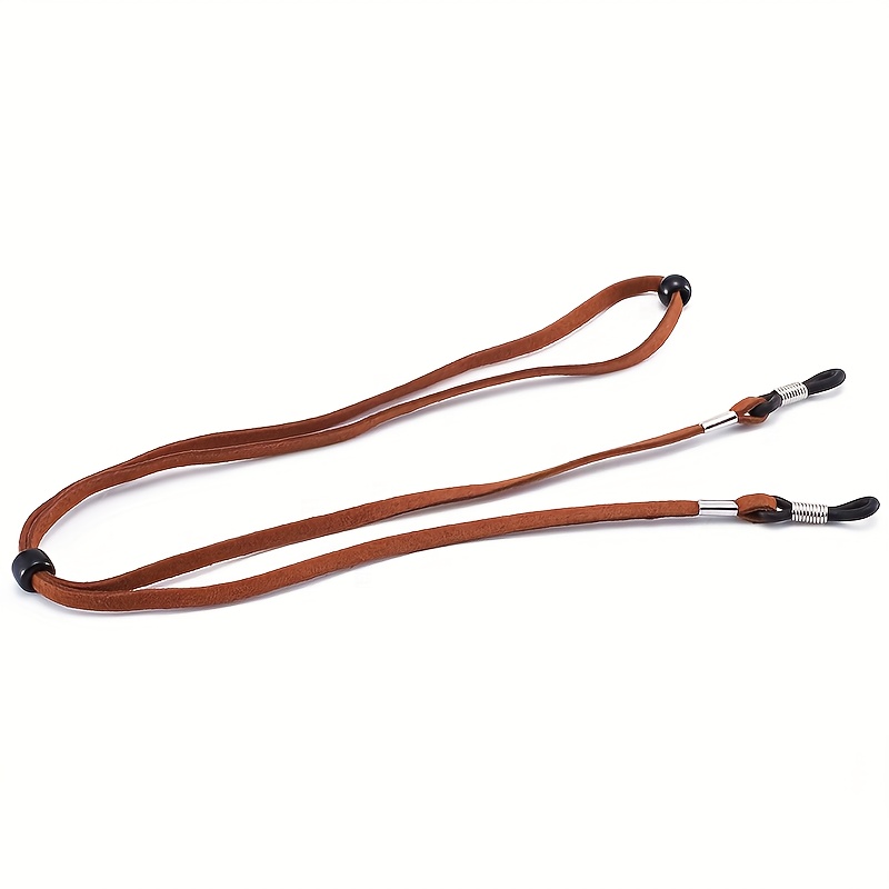 5pcs Unisex Suede Synthetic Leather Eyewear Retainer - Bohemian Style Glasses Chain For & Optical Frames, Adjustable Neck Strap In