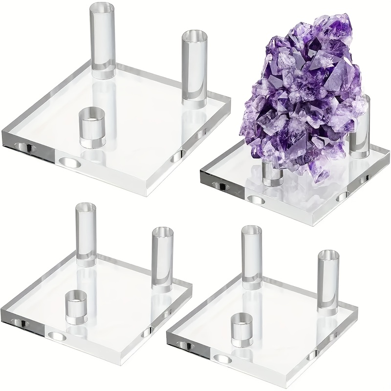 

4pcs Clear Display Stands - For Fossils, , , Minerals & Collectibles - For &