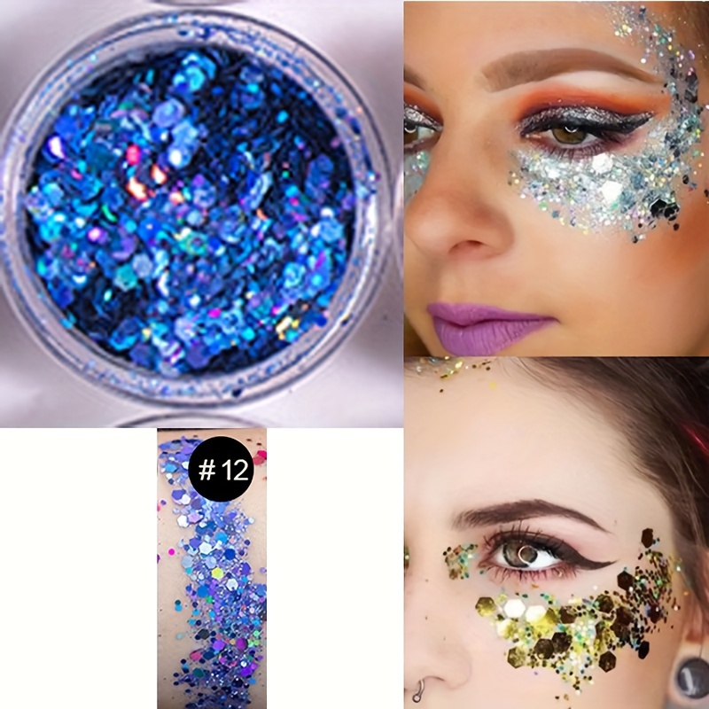 12 Farben Glitzerpulver Set – Feiner Glitzer Für Nägel, Gesicht, Basteln & DIY