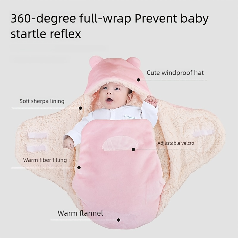 Alternative view of 1 manta envolvente de maternidad con estampado de estrellas para otoño/invierno, para niños y niñas, 0-6 meses