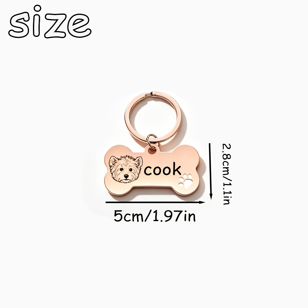 Custom Bone-Shaped Pet Keychain, Everyday Key/Bag Charm