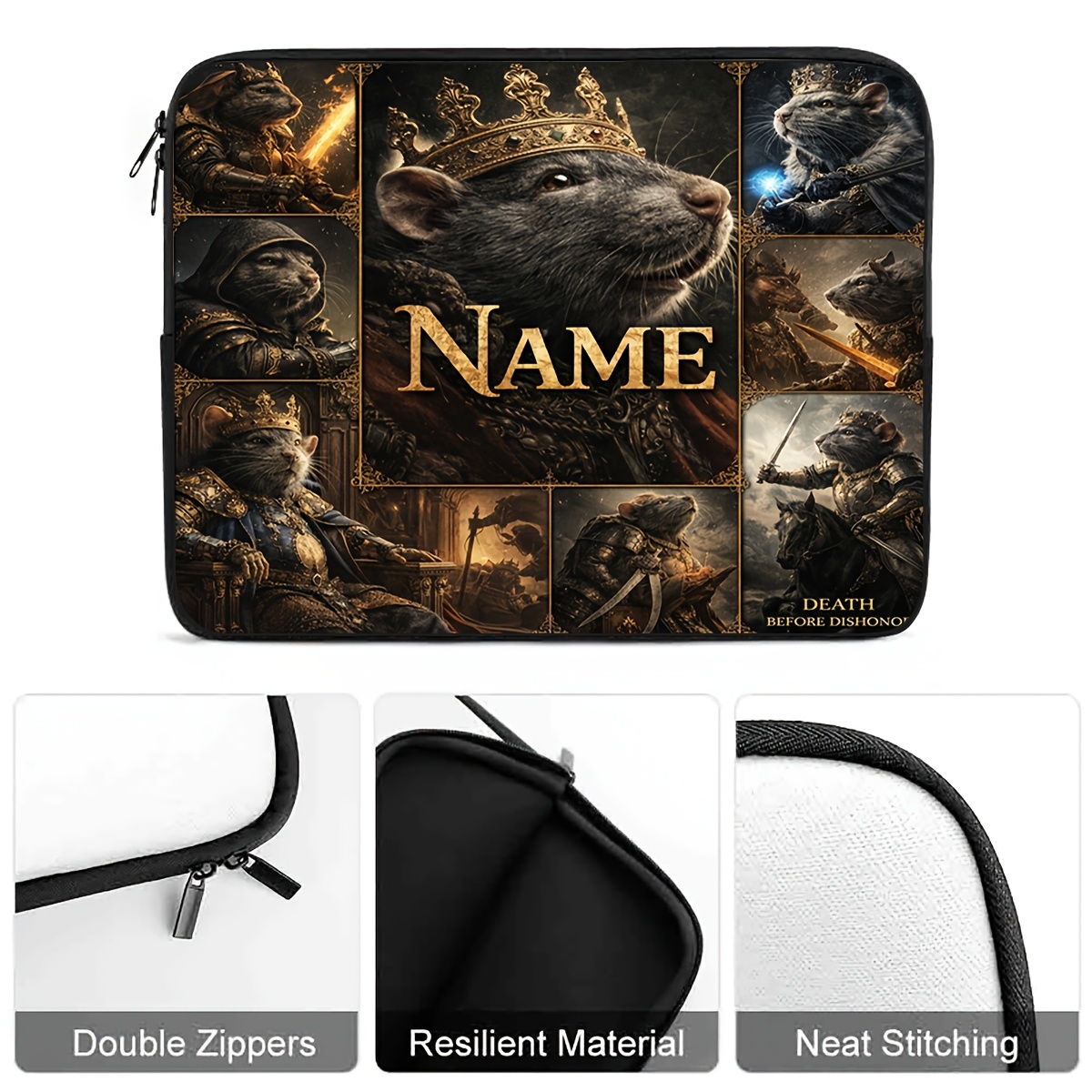 Custom Rat King Warrior Laptop Sleeve Case for 25.4-43.18cm Laptops