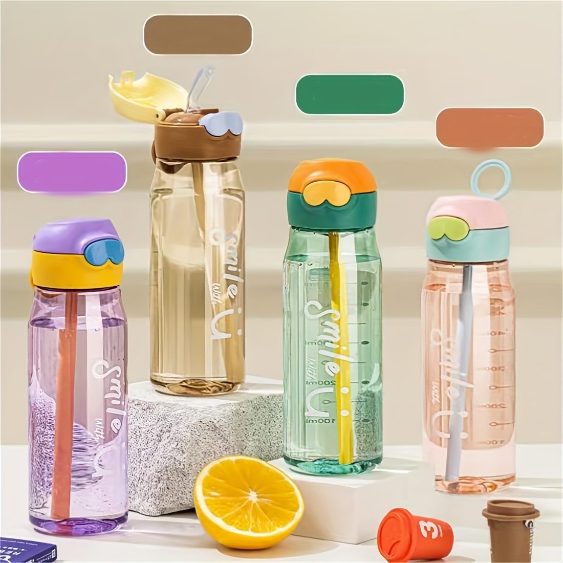 

Portable And Durable Pc Water Bottle With Leak-proof Lid, Bpa-free, Perfect For Outdoor Activities, Sports, And Daily Use