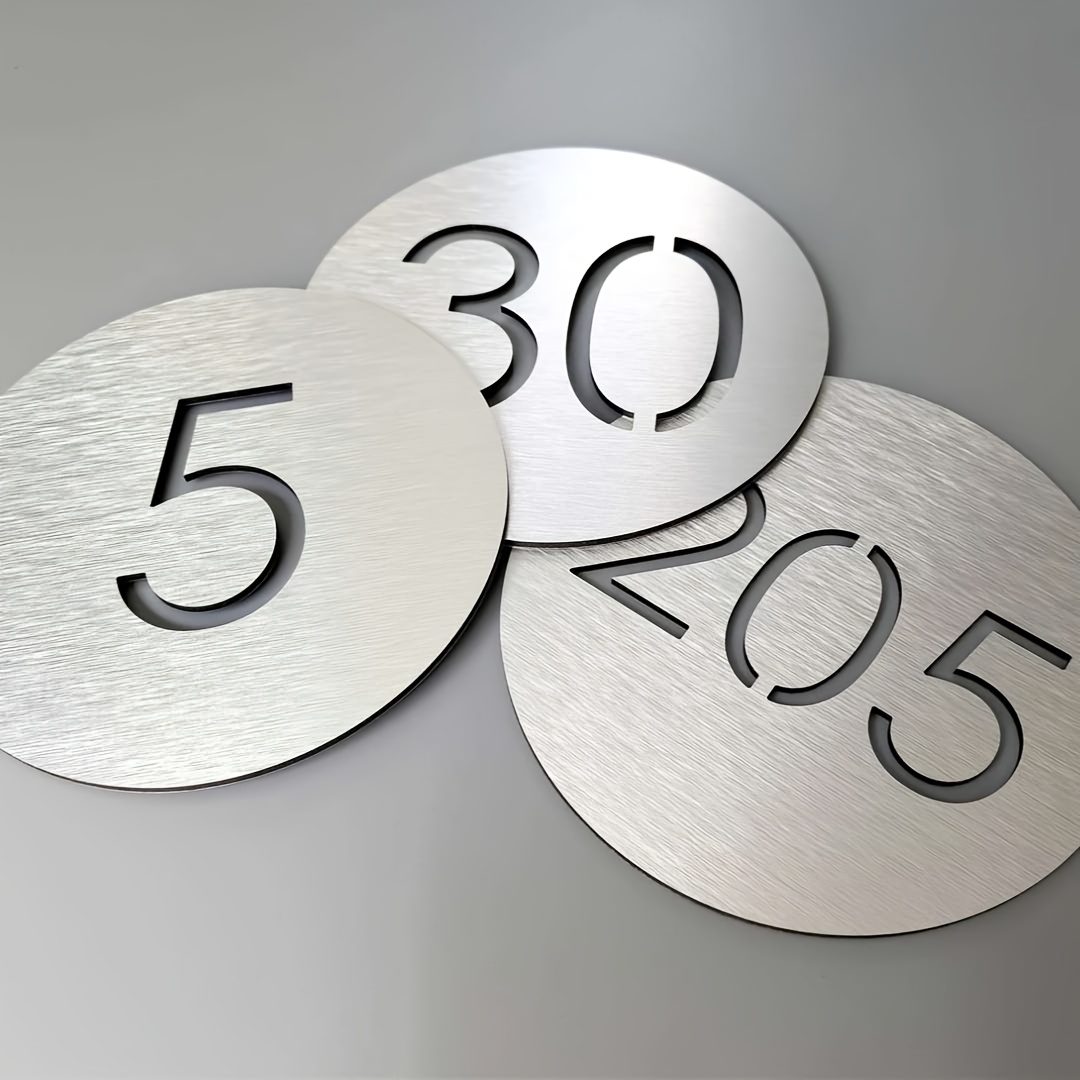 TEMU Plaques de Numéro de Pièce Personnalisées pour Hôtel, Appartement, Salle d'Examen, Porte de Niveau, Panneaux d'Identification, Numéros de Pièce.