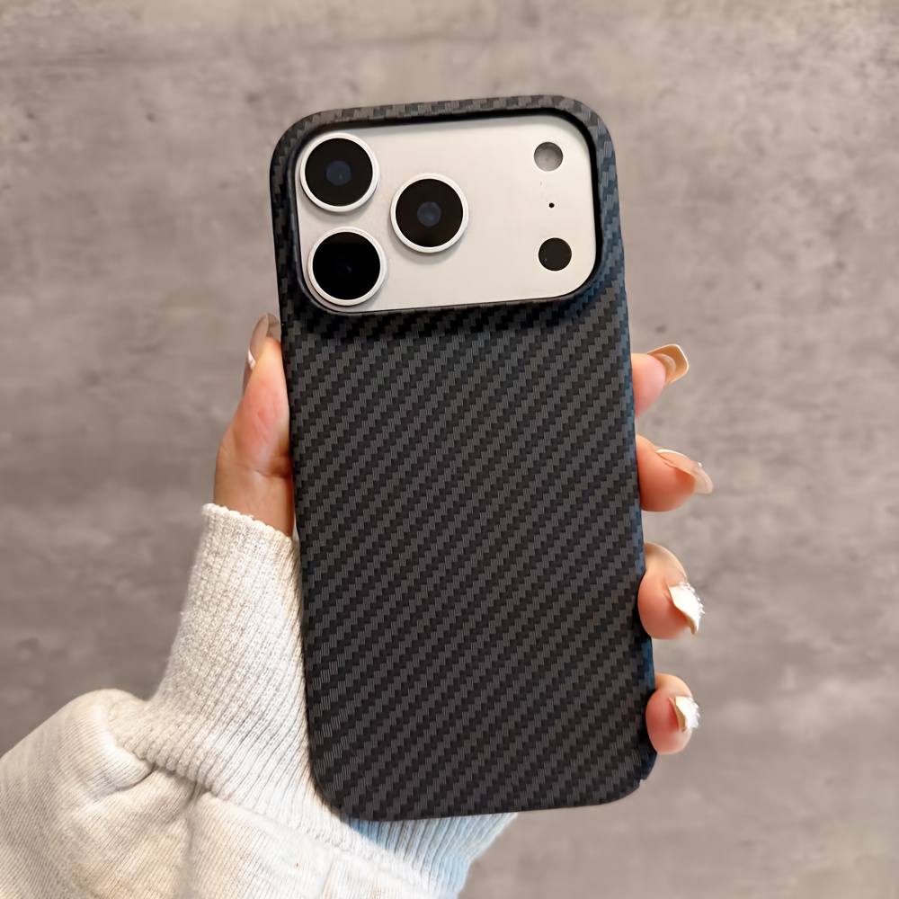TEMU Phone Case - -thin Carbon Fiber And Texture Phone Case, Suitable For Iphone 17 Pro Max/17 Pro/17 Air/16/15/14/13/12 Pro Max/14 Plus/15 Plus/16