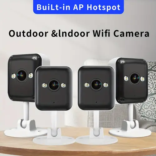 1 4pcs 1080p fhd wireless surveillance camera two way voice call built in ap hotspot viewed without internet of children elderly and pets surveillance camera suitable for halloween christmas new year gift