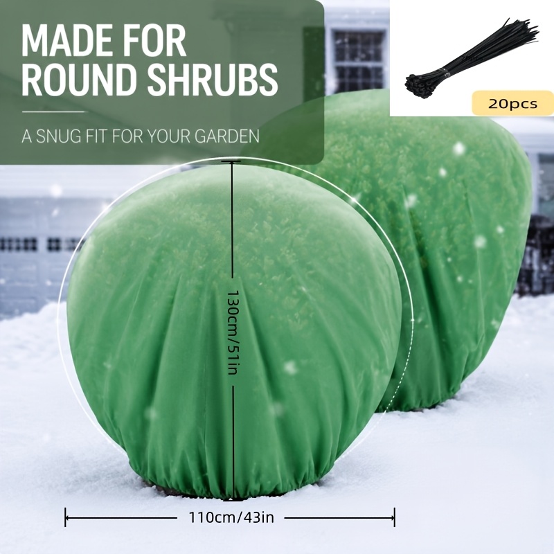 TEMU Plant Frost Protection Cover, Plant Sleeve For Freeze Protection, Anti-frost Cloth Plant Jacket With Tie Rope, No Zipper, Suitable For Outdoor