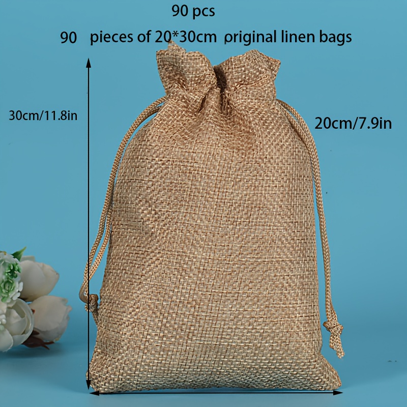 TEMU 90 Sacs Cadeaux en Toile de Jute avec Cordon - Pochettes Réutilisables de Haute Qualité à Fermeture Sécurisée, Assortiment Multicolore pour