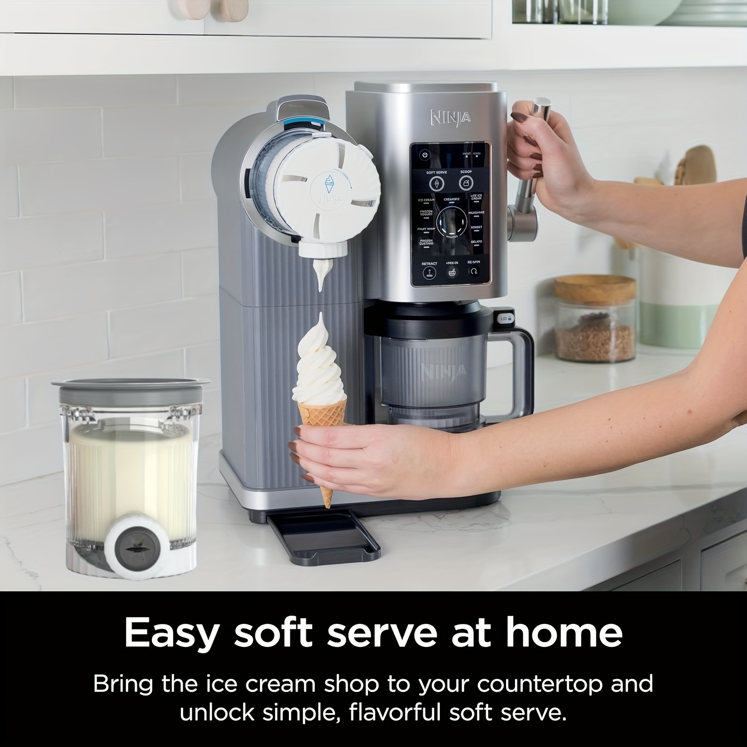 [Ninja Creami Accessories] Ninja Creami Ice Cream Maker Accessories, Reusable Airtight Non-Slip BPA-Free Pint Cup and Lid Set | Dishwasher Safe, Compatible with NC700 & NC701 Series, Multiple Color Lids