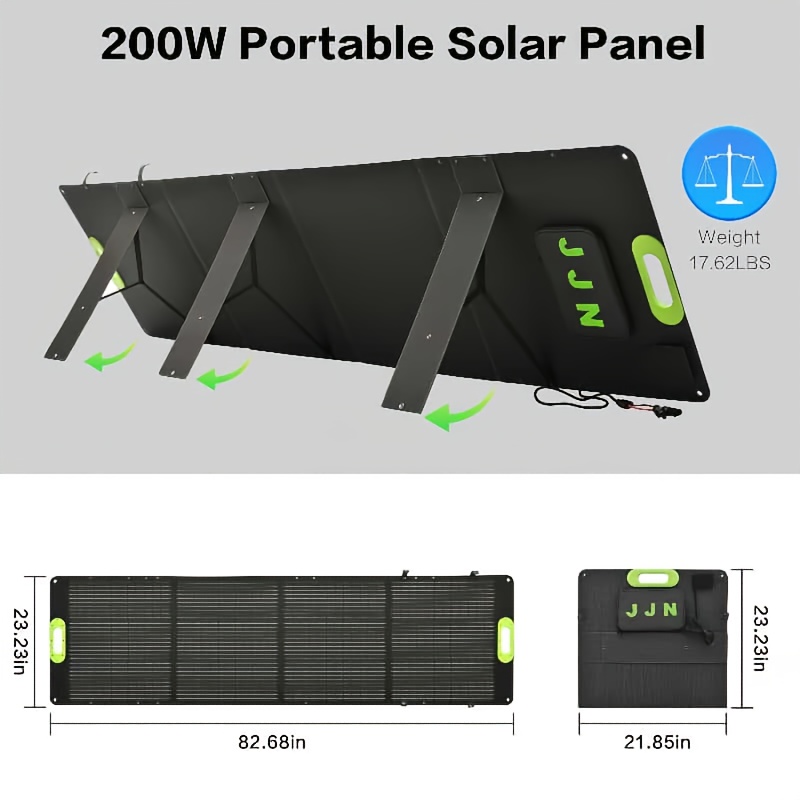 portable solar panel, portable power station foldable solar panel, built-in charging controller, with usb/type-c/pd/qc 3.0, waterproof for outdoor camping, rv travel Product details 5