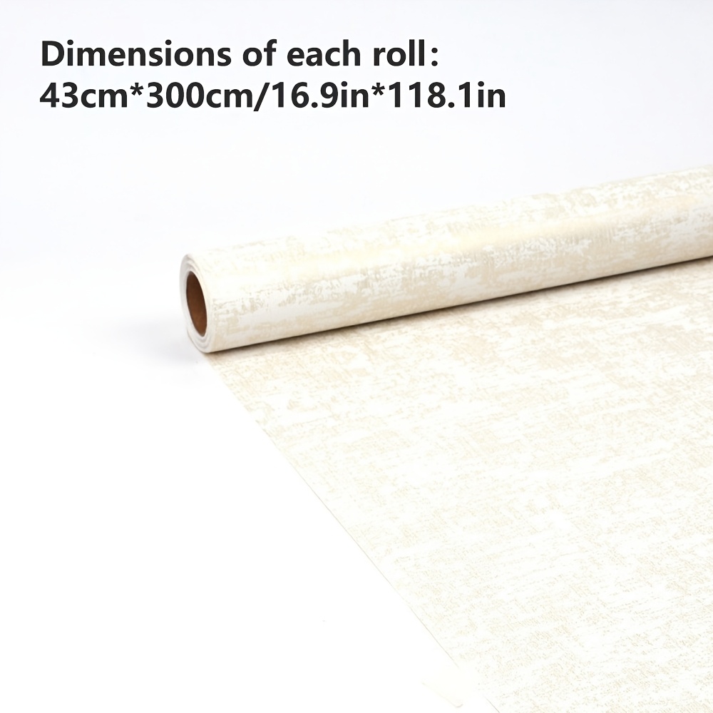 TEMU 1 Rolle 16,9 Zoll * 118,1 Zoll Milchweiße strukturierte Goldfolie große Rolle Geschenkpapier, einfaches praktisches Geschenkpapier, geeignet für