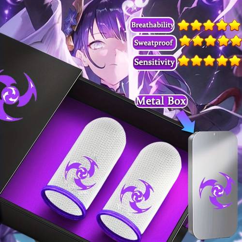 glass fiber gaming finger sleeve thumb cover sweatproof breathable seamless touchscreen finger protector smooth gliding lightweight and comfortable enhance the gaming experience