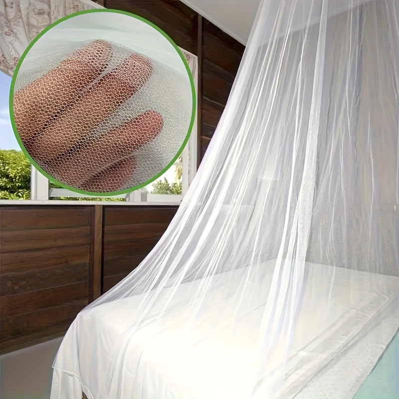 elegant ceiling to floor mosquito net knitted polyester with steel wire frame spot clean only   details 4