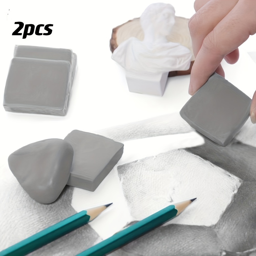 

2pcs Art For Drawing, Kneadable Erasers, Synthetic Smudging , , Malleable Putty, 's Drawing Gum For Art And