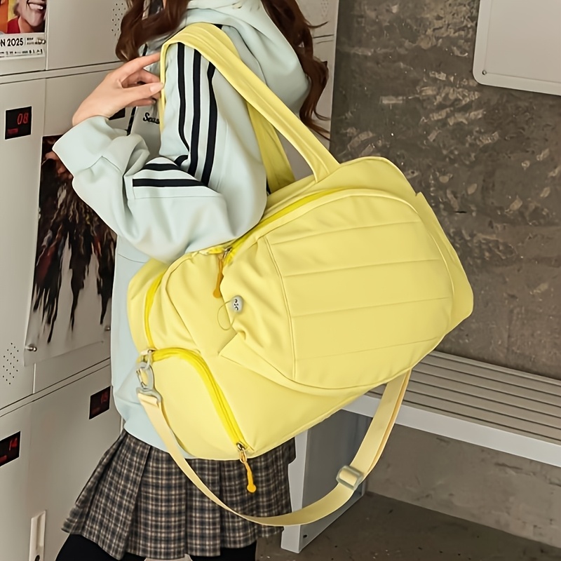 item picture new womens clutch   racket bag tennis bag stylish and versatile single shoulder crossbody bag large capacity solid color minimalist fitness tote bag