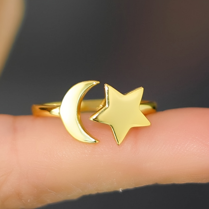 s925 sterling 925   rotating ring european and   design with adjustable opening and moon rotating ring suitable for men to give women valentines day gifts and   Product details 1