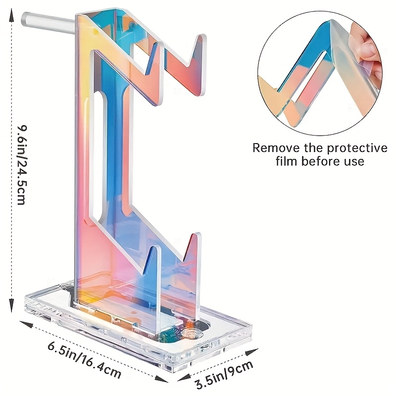 Rainbow Acrylic Controller Stand, Gamepad Headset Holder, Gaming Controller Hanger, Suitable For All Universal Gaming Pc Accessories