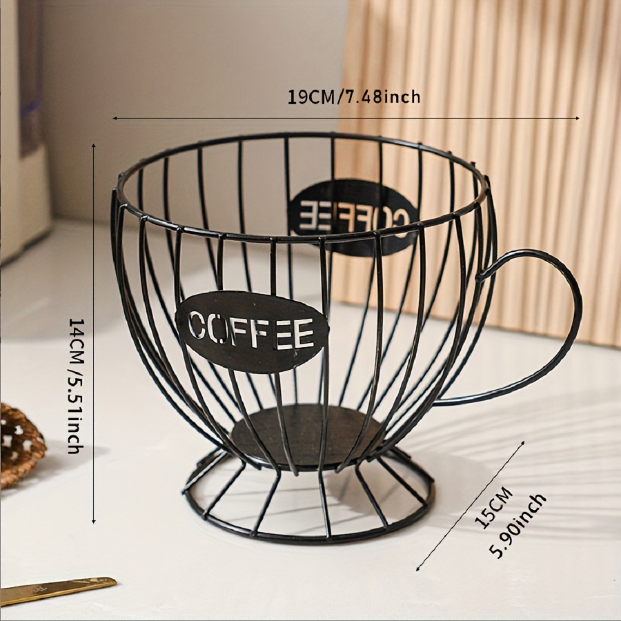 1pc Black Nordic Style Coffee Capsule Rack Light Luxury Home Snack Candy  Storage Rack Coffee Shop Bar Display Rack