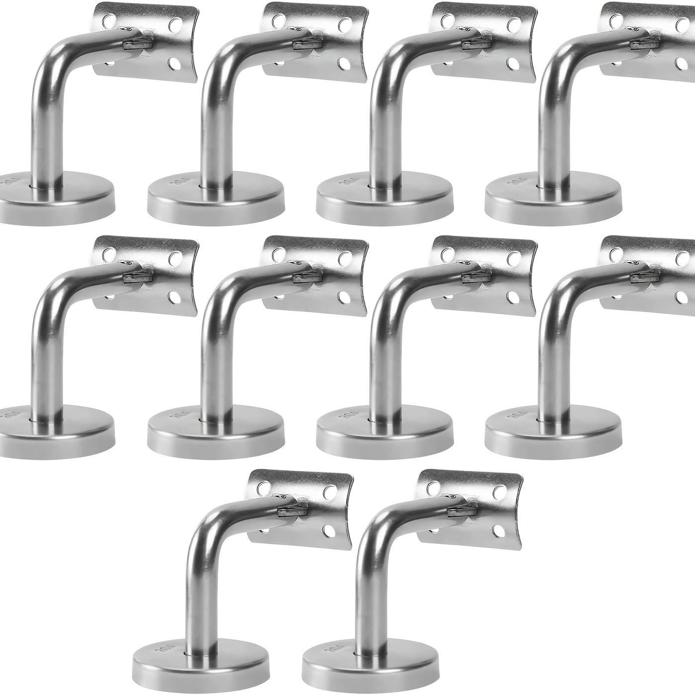 Image of Stainless Steel Handrail Brackets, Handrail Connectors With Decorative Covers, Adjustable-angle Handrail Wall Brackets (suitable For Indoor And Outdoor Handrails), Handrail Brackets 49 X 29mm
