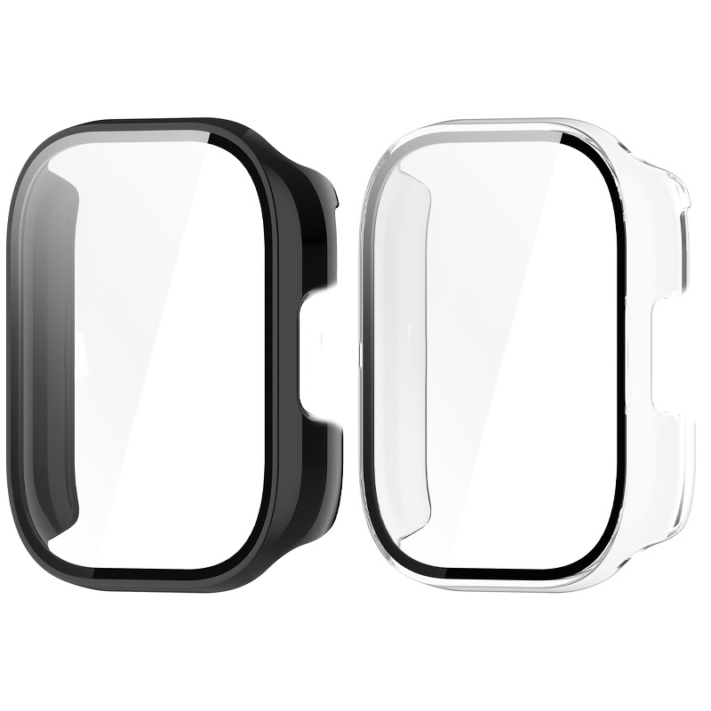 TEMU Pc Integrated Protective Case 2pcs Set, Suitable For Redmi Wacth 5ative/5lite Full Coverage Protective Case, Ultra- high Tempered Glass 4 Corner