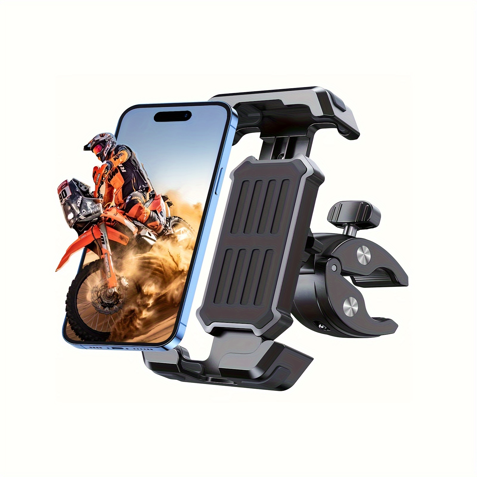 

Bike Phone Mount, [3s Install & Ultimate Anti-vibration] Motorcycle Phone Mount, 360° Rotatable & Upgraded Handlebar Clamp, Bike Phone Holder For Atv/scooter, Compatible With 4.7-6.8" Phones
