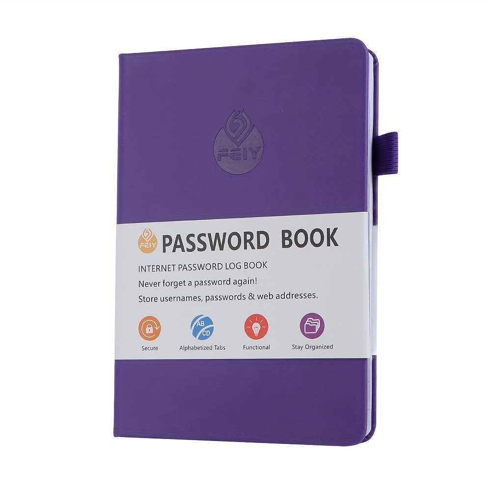 

Book With Tabs, Medium Size Logbook For Internet Website Address Log , Hardcover Password Notebook & Organizer For Home Office