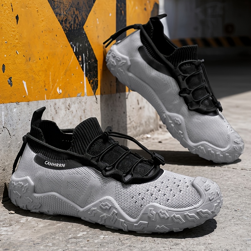Sneakers, New Summer Men's Breathable Knit Mesh Sock Shoes, Outdoor Sports Hiking Running Shoes, Thick-Soled Wear-Resistant Sneakers for Daily Commuting, Low-Top Trendy Sports Shoes