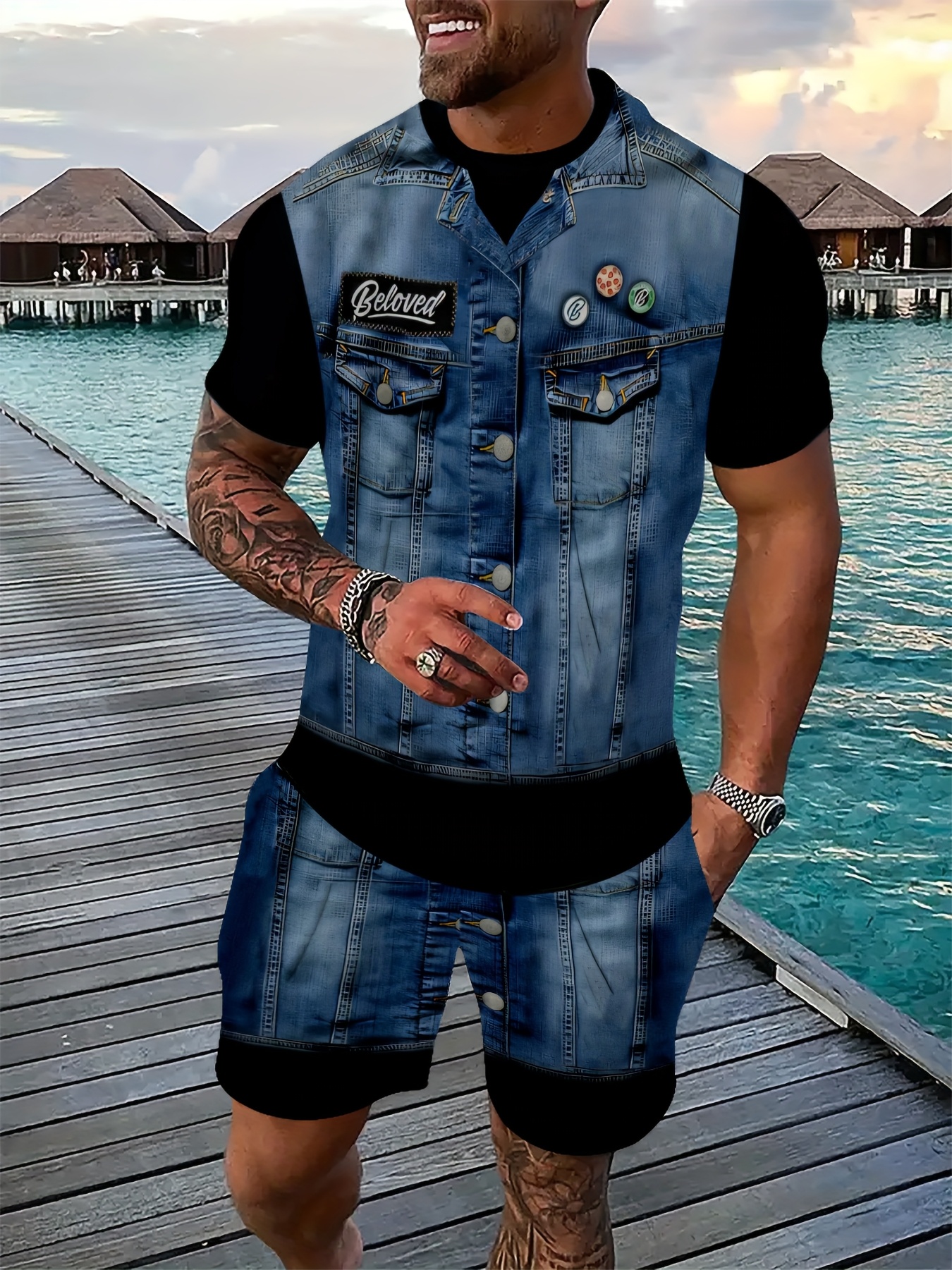 short suits for men sold on Temu United States