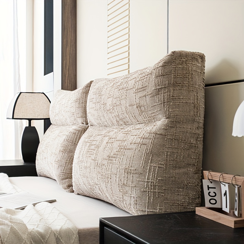 TEMU Available In 6 Colors, This Minimalist Bamboo-knot Jute Three-dimensional Backrest Pillow Features Soft, Fluffy Lumbar Support And Neck Support.