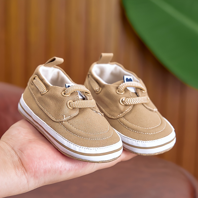 Casual Slip-On Canvas Footwear for Newborns 0-1 Year, Breathable First Walker Sneakers for Both Genders