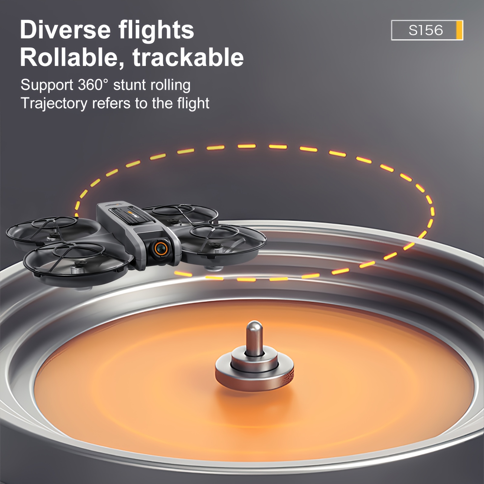 Nowy dron S156 z podwójną kamerą HD i ESC, fotografia lotnicza na zewnątrz w rozdzielczości 720P, bezszczotkowy silnik, zdalne sterowanie z ekranem o przekątnej 12,5 cm, unikanie przeszkód, obracanie 360°, jasne światła LED, składany zdalnego sterowania, prezenty świąteczne dla mężczyzn na Boże Narodzenie i Halloween