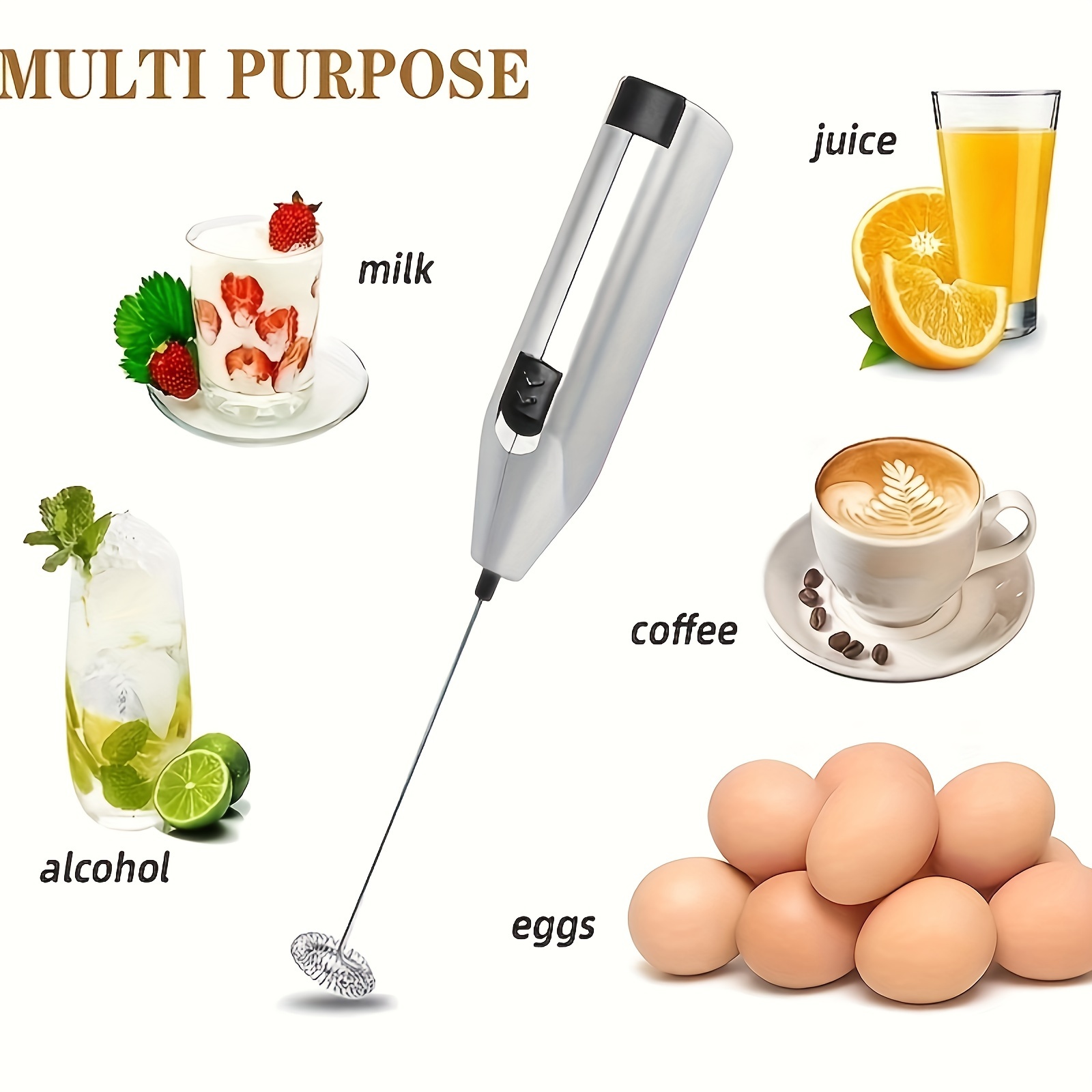 Milk Frother Coffee Electric Hand Blender Mixer Drink Whisk Mini