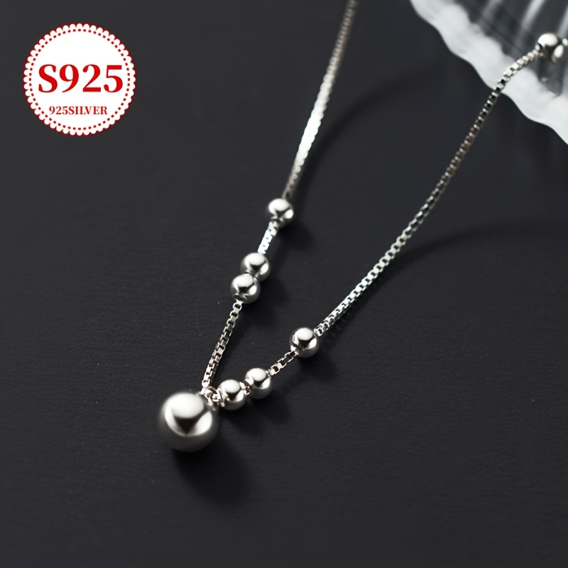 925 Hypoallergenic Minimalist Smooth Bead Anklet for Women