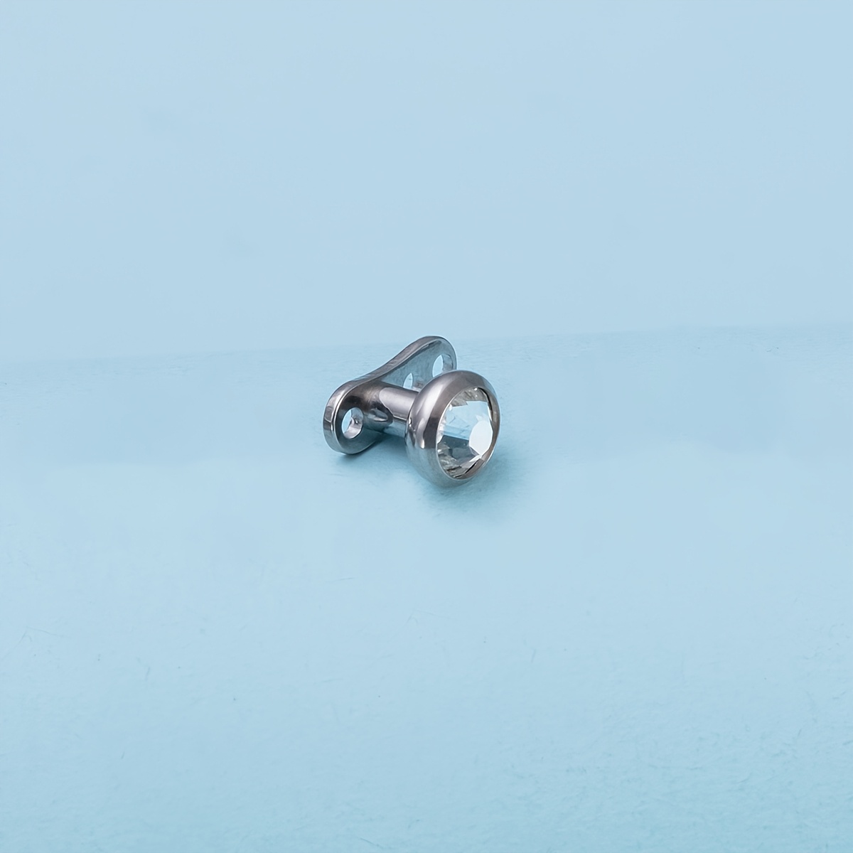 Image of 1pc G23 Titanium Dermal Piercings Synthetic Synthetic Zirconia Micro Dermal Piercings Dermal Anchors Piercing Jewelry