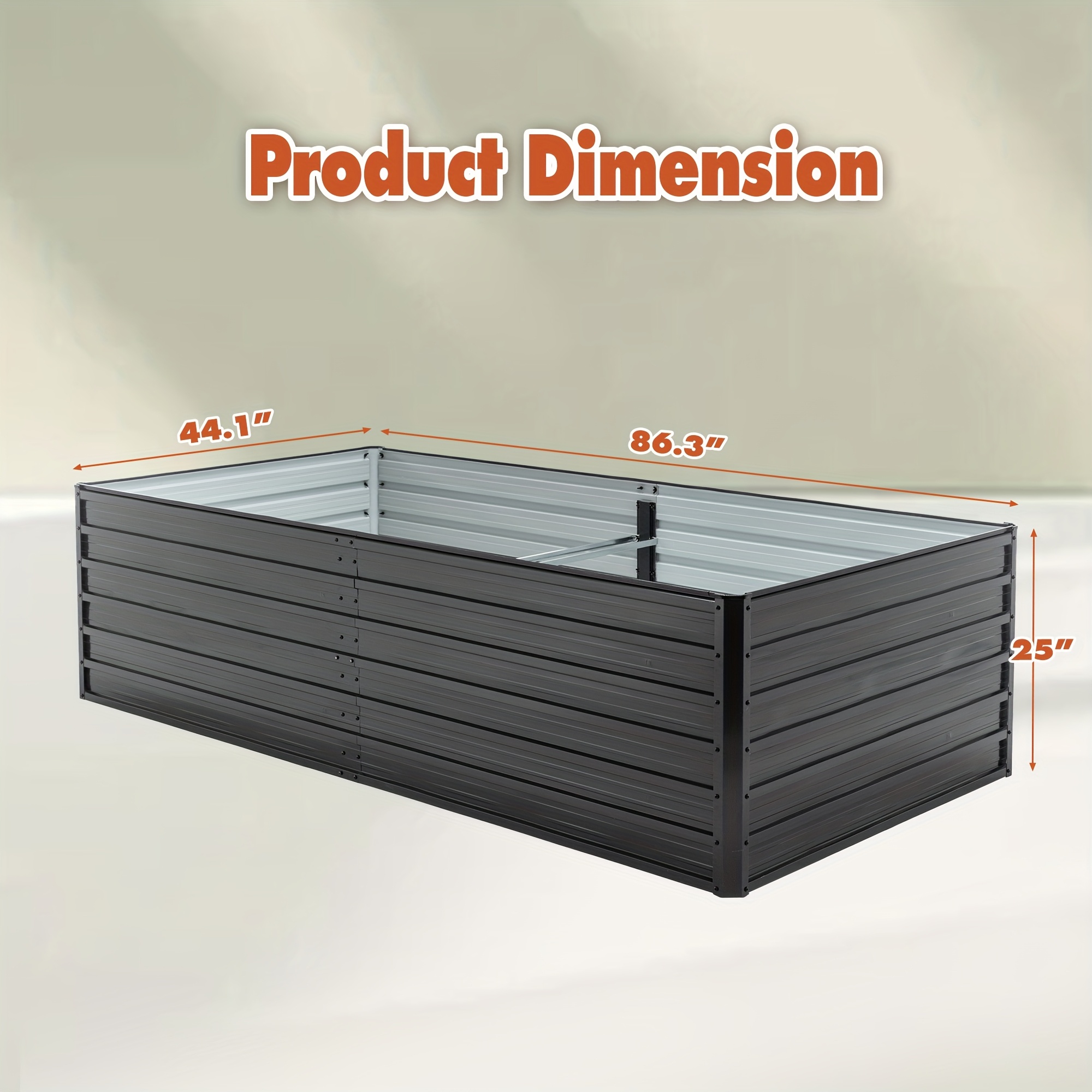 large multi size metal raised garden bed outdoor reinforced galvanized rust proof   planting box for growing vegetables flowers herbs and succulents durable rust resistant weatherproof