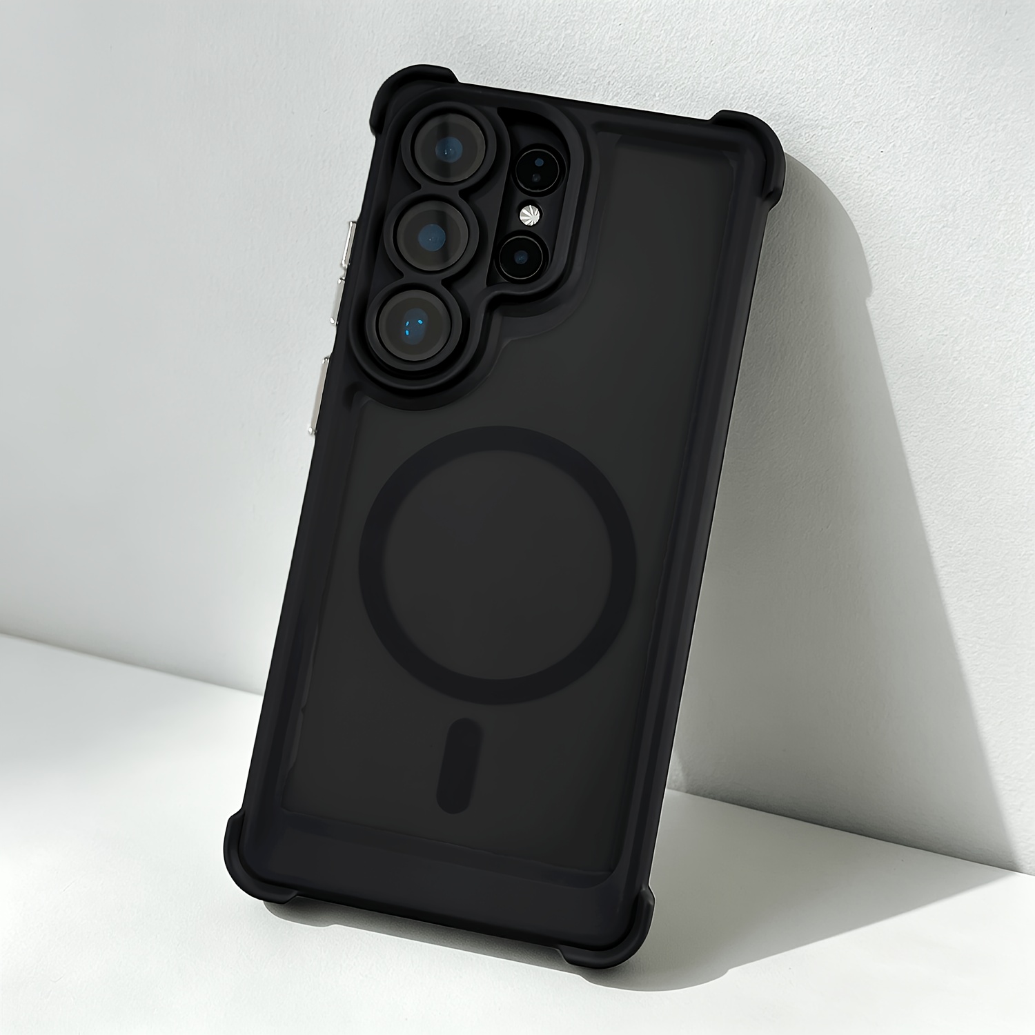 TEMU Phone Case - Rugged Shockproof Phone Case With Built-in Magnetic Ring, Four-corner Anti-drop Protection, Full Camera Bumper Protective Cover For