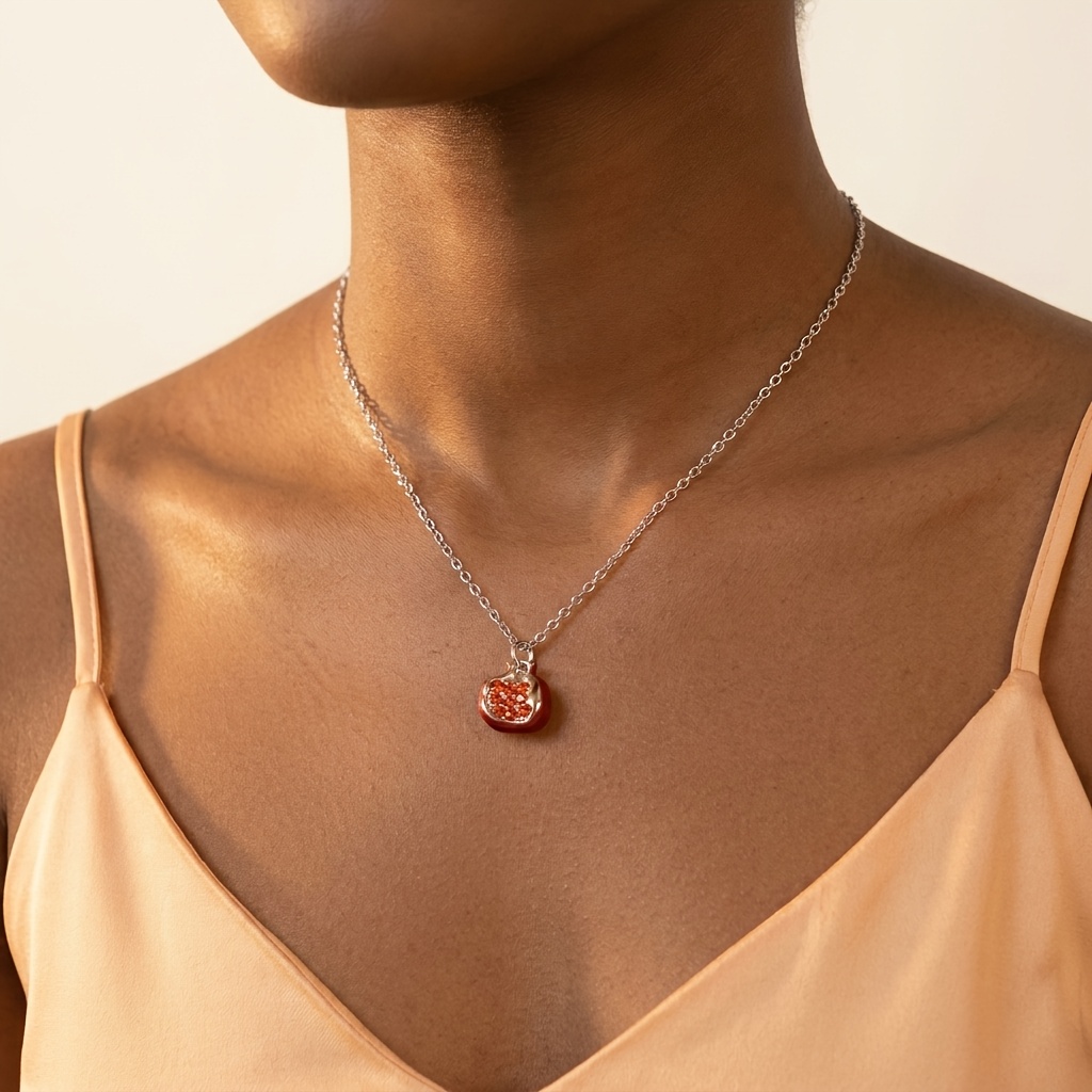 Copper with Synthetic Zirconia Inlay Necklace