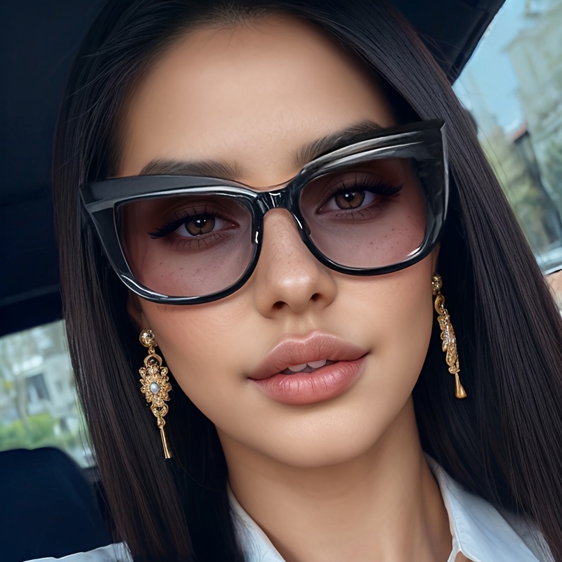 retro cat eye oversized glasses women anti reflective lenses  display picture 2