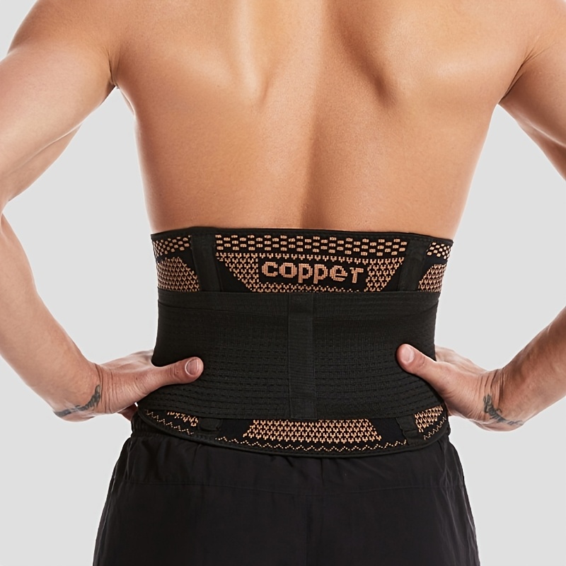 sports body shaping waist support belt abdomen belt adjustable knitted breathable waist support copper ion waist support belt