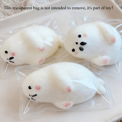 taba chubby seal squeeze toy plush seal kneading fun soft squeeze and stress relieving toy cute desk decoration festival gift party interactive prop birthday souvenir office relaxation tool childrens family warm decoration classroom