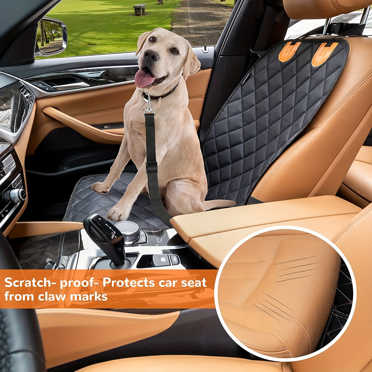 

Travel Dog Car Seat, 4 Layers Waterproof Car Pet Seat Dog Mat Pet Mat, 4 Layers Waterproof Material, Non-slip Anti-grasping Anti-tear Car Seat Cover, Non-stick Hair Easy To Clean