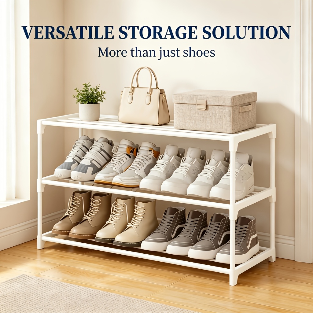 TEMU Étagère à chaussures - Étagère à chaussures de lit, Étagère à chaussures en matériau robuste, Rangement à chaussures pour homme, Métal robuste
