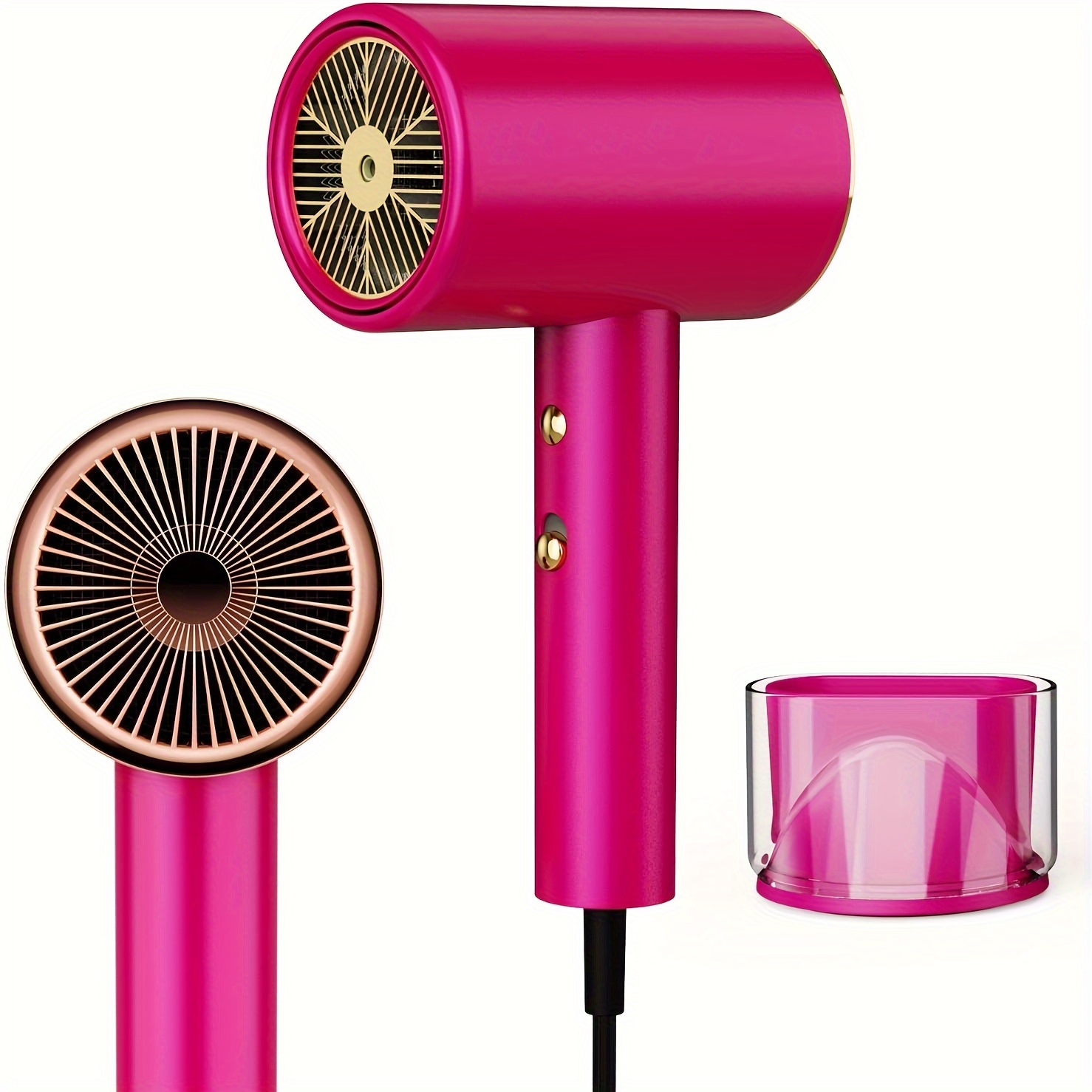 

Water Ionic Hair Dryer 1800w Travel Hair Dryer With Magnetic Nozzle, 2 Speed And 3 Heat Settings, Low Noise Fast Drying Hair Dryer For Home, Travel, Mother's Day Gift
