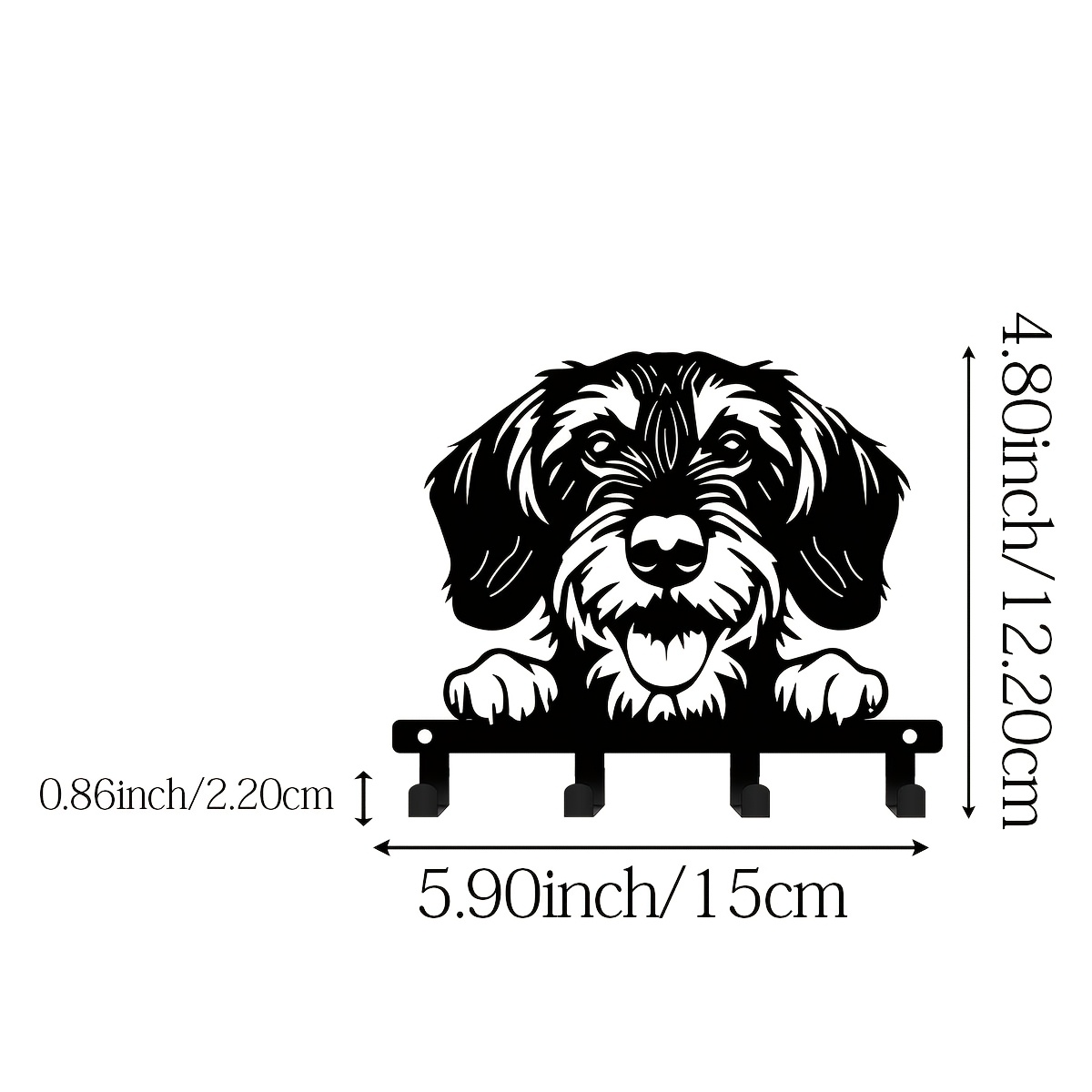 TEMU 1pc Metal Adorable Dog Key Hook, Metal Adorable Dog Hanger For Entryway To Hang Keys And Hat Ribbons, Ideal For Office, Kitchen, Bathroom Wall