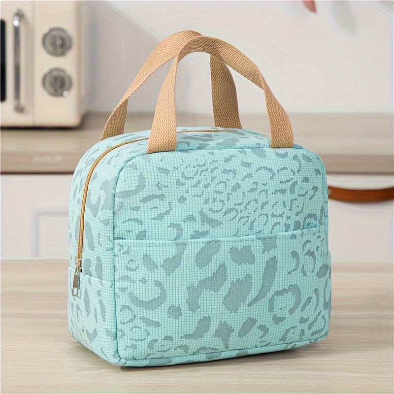 TEMU Ink Pattern Insulated Bag, Portable Bento Bag, Outdoor Travel Cooler Bag, Picnic Bag