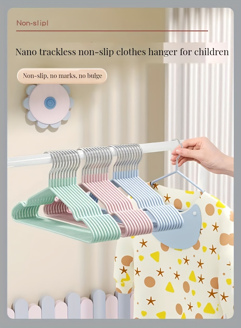 20 30pcs baby clothes storage hangers kid clothes drying racks   anti slip clothes drying racks household storage organization for bathroom bedroom closet wardrobe home dorm details 5