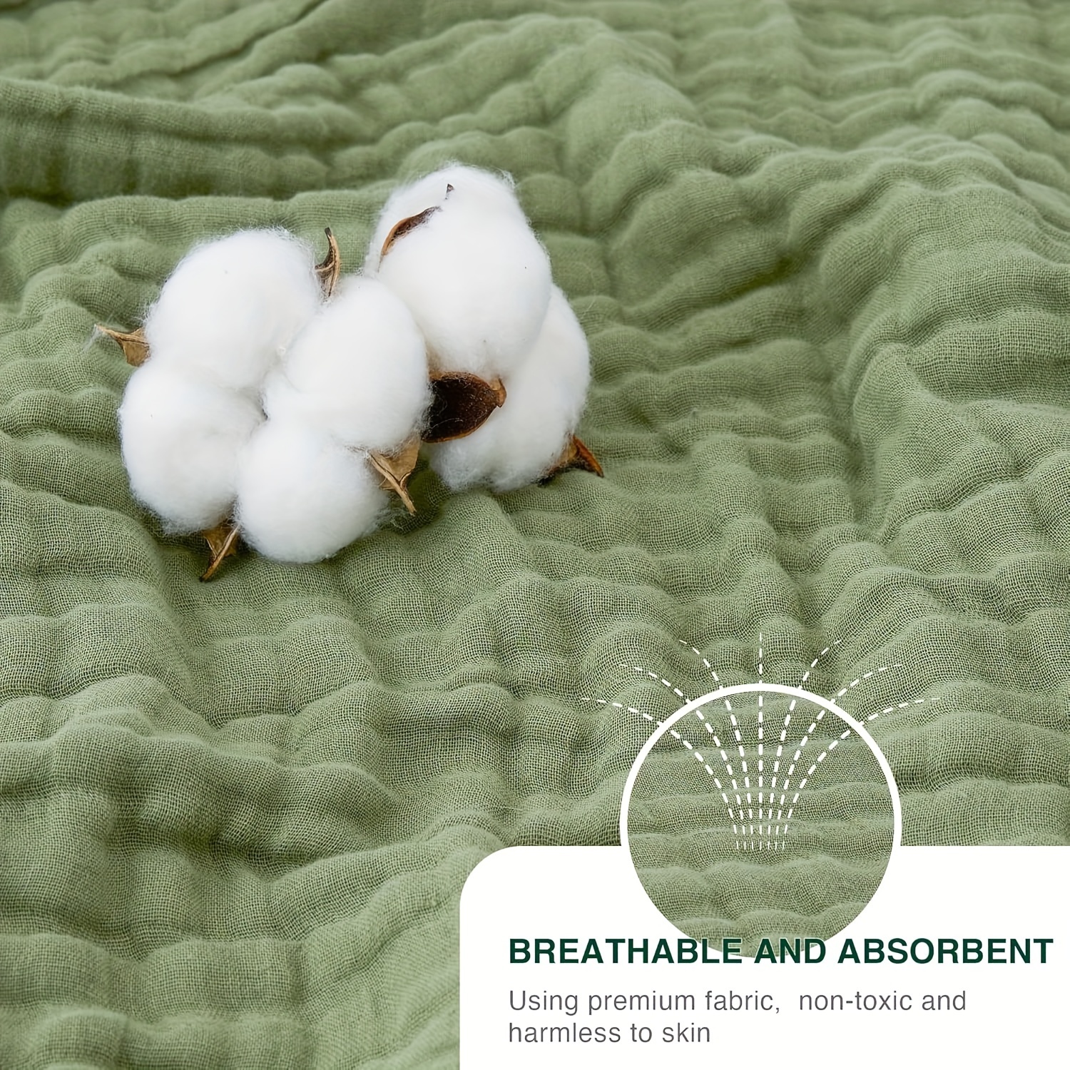 Adult Large Gauze Blanket, Size 60 * 80 Inches, Suitable For Use On Sofas Or Beds For Napping. The Fabric Is , Soft, Gentle, And Non Irritating, To Clean.